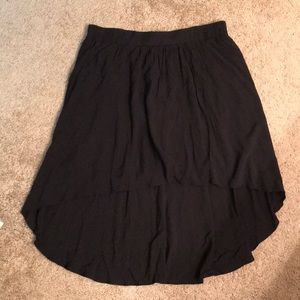 Black Loft fit & flare, high-low skirt, size M